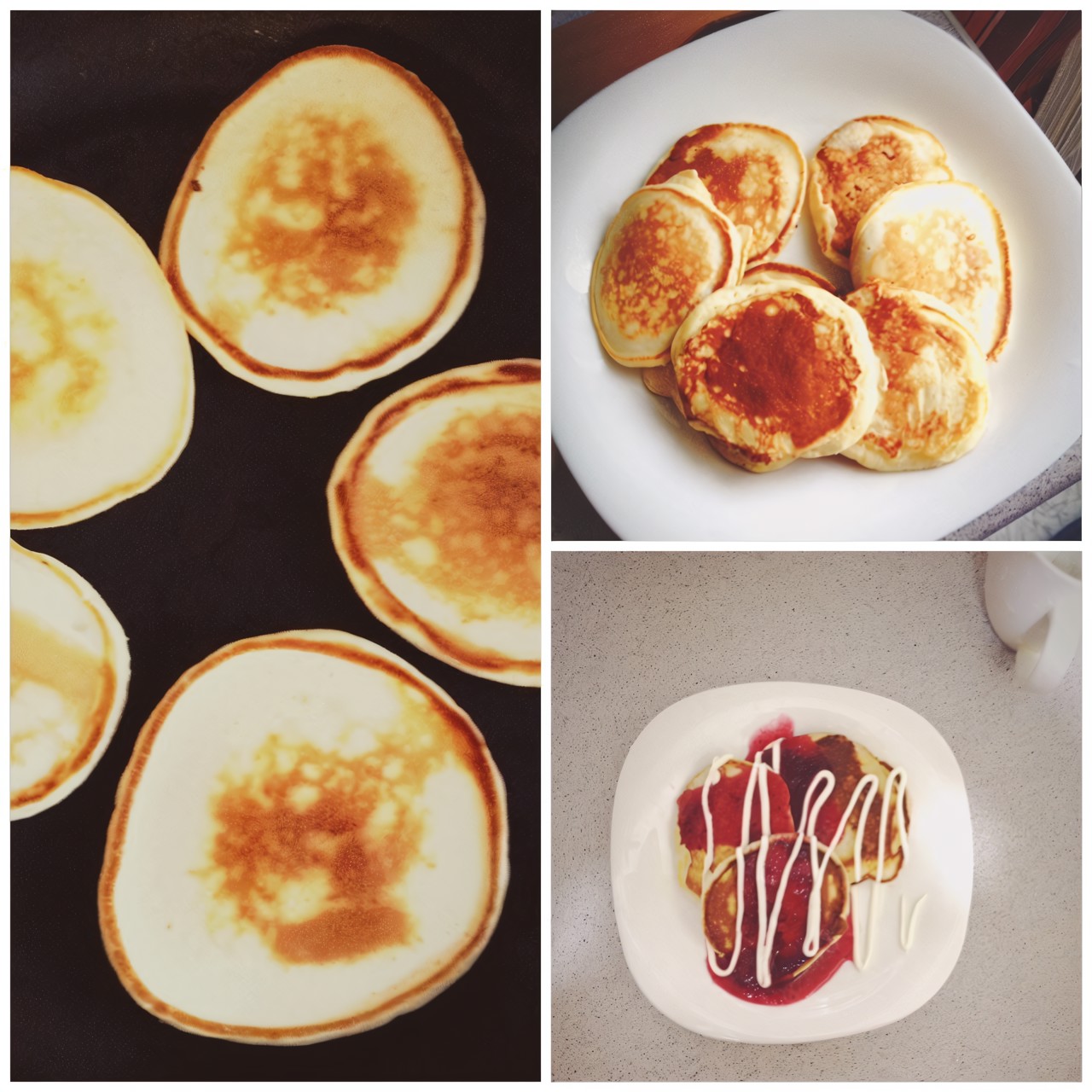 Оладьи с ягодным соусом