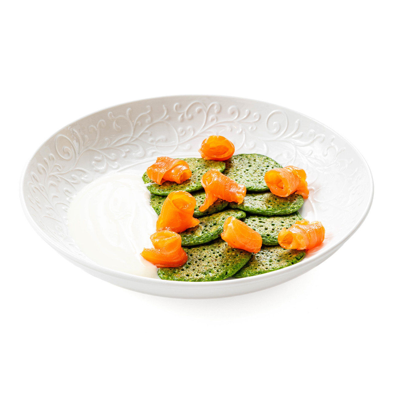 Оладьи со шпинатом и щавелем