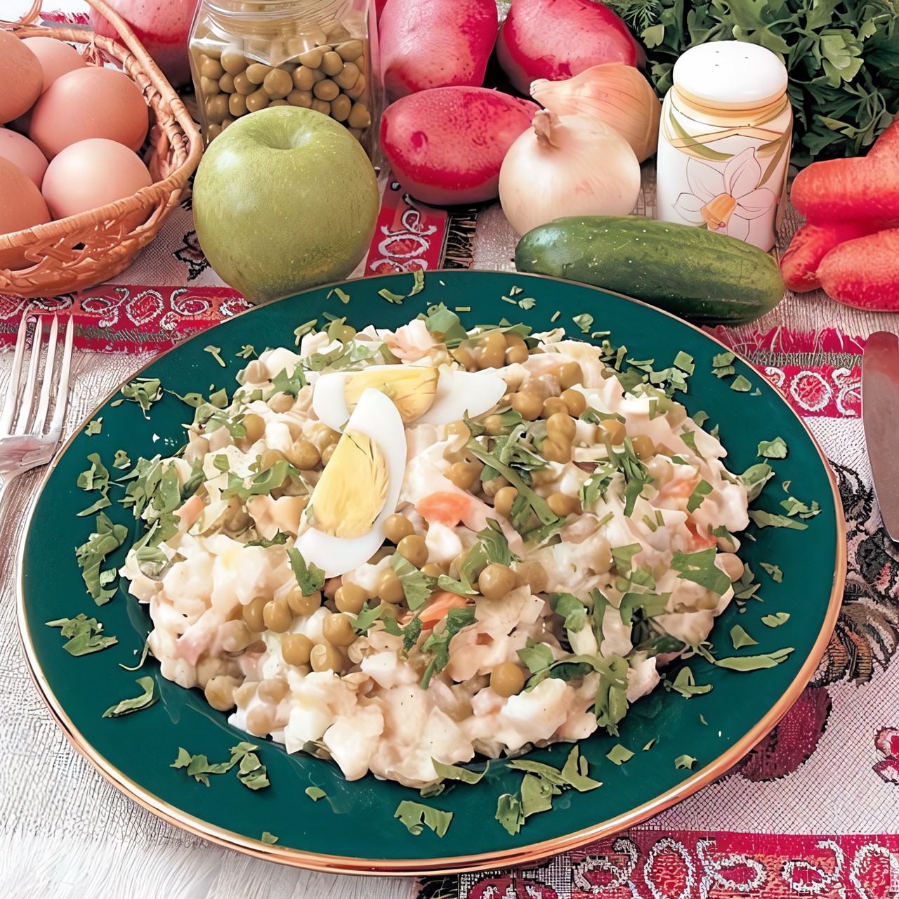 Оливье по-старинному рецепту