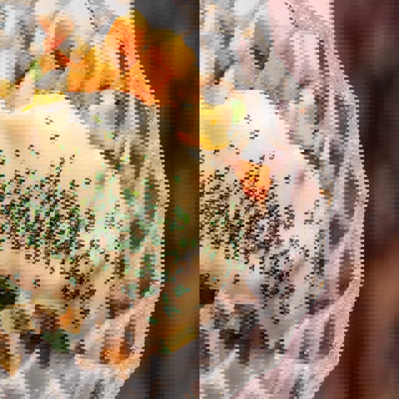 Оливье с говядиной и домашним майонезом