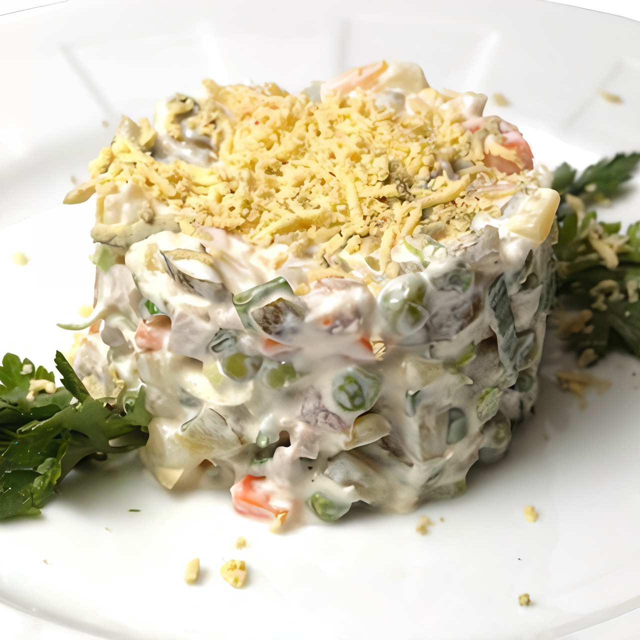 Оливье с яблоками