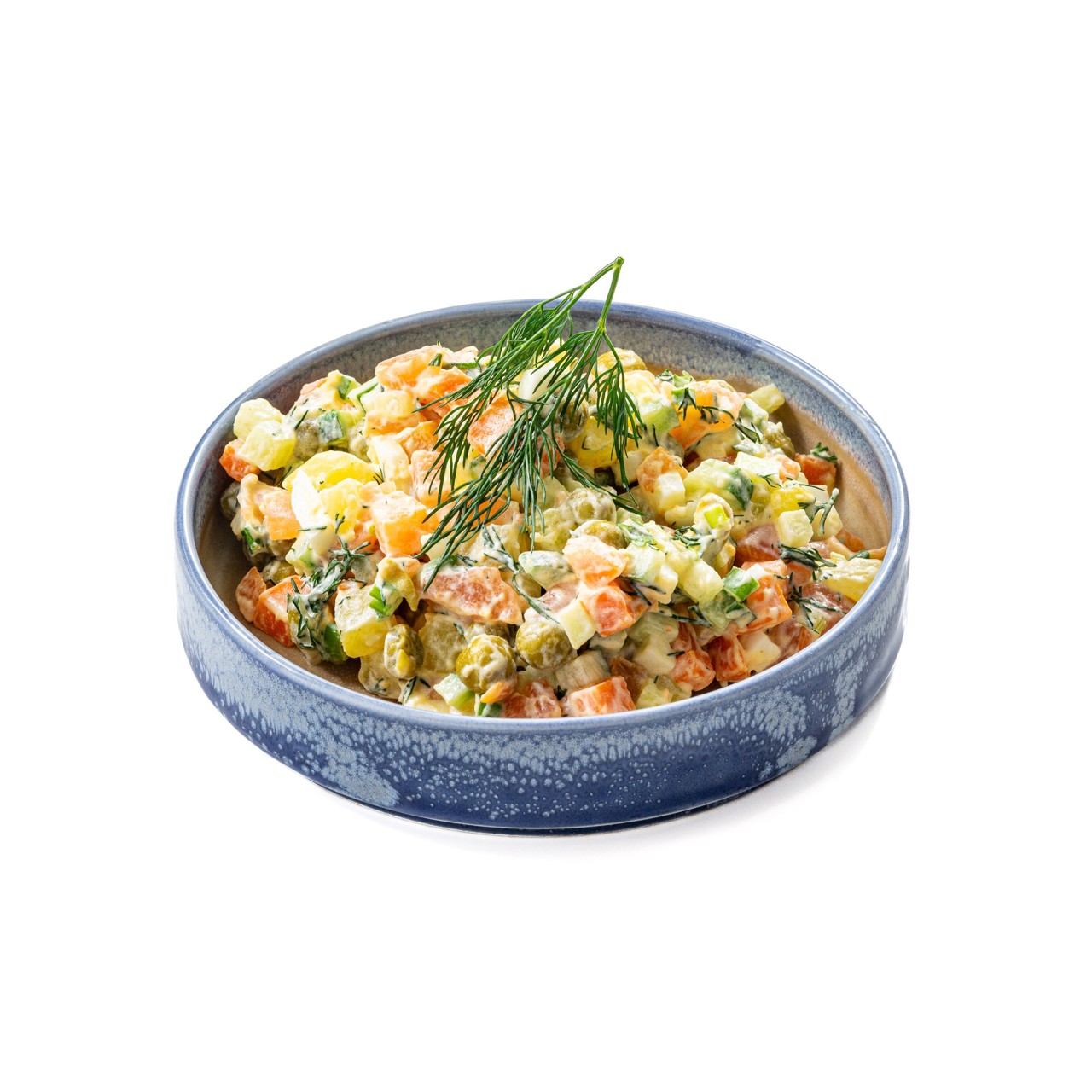 Оливье с красной рыбой