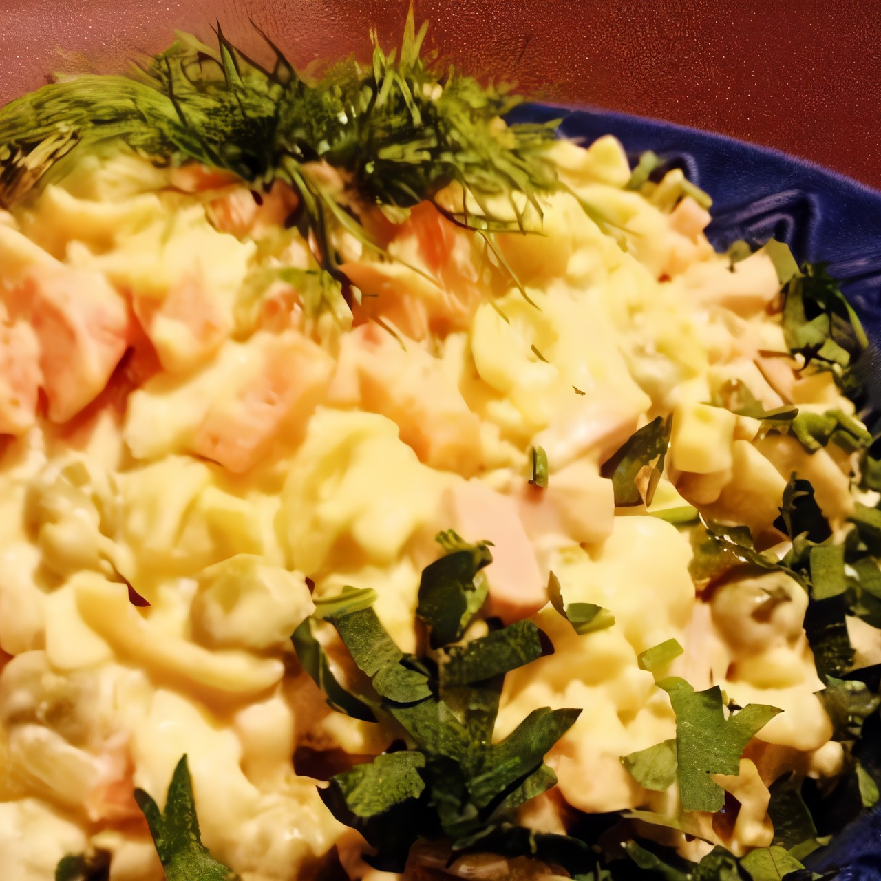 Оливье с макаронами