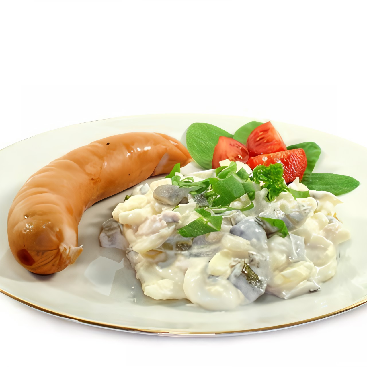 Оливье с маринованными грибами