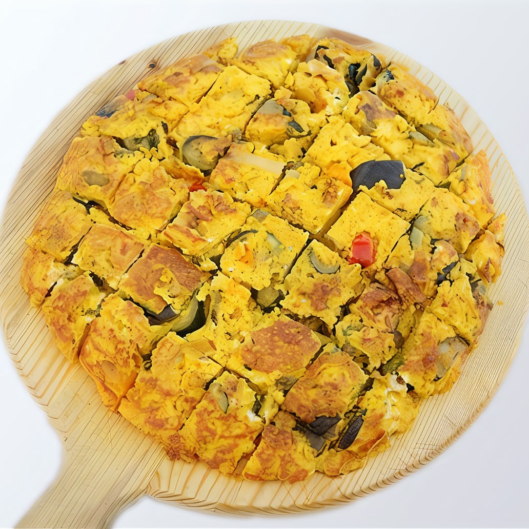 Омлет с баклажанами и грюйером