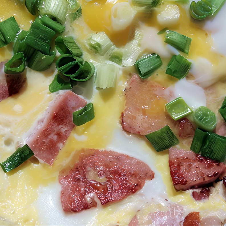 Омлет с ветчиной