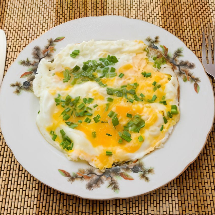 Омлет с зеленым луком