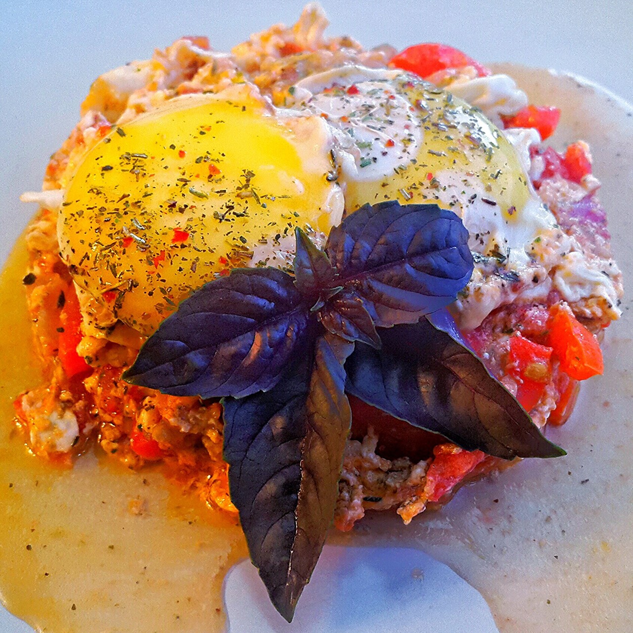 Омлет со свежими овощами