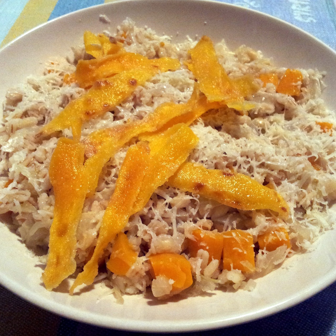 Орцотто с фенхелем, тыквой и сыром пекорино