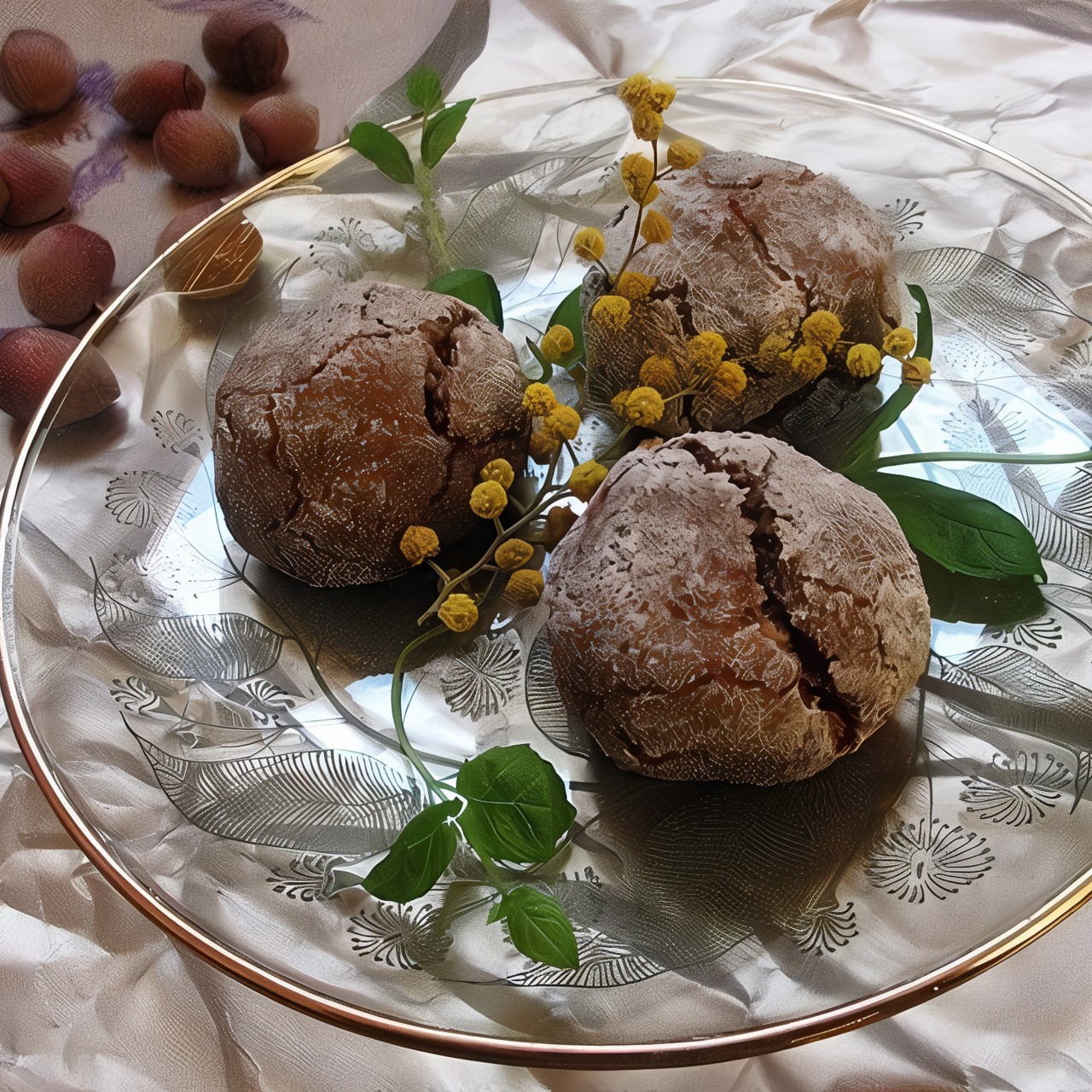 Ореховое печенье с кардамоном без муки