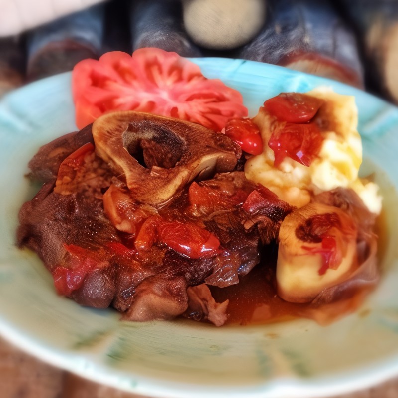 Оссобуко классическое с красным вином