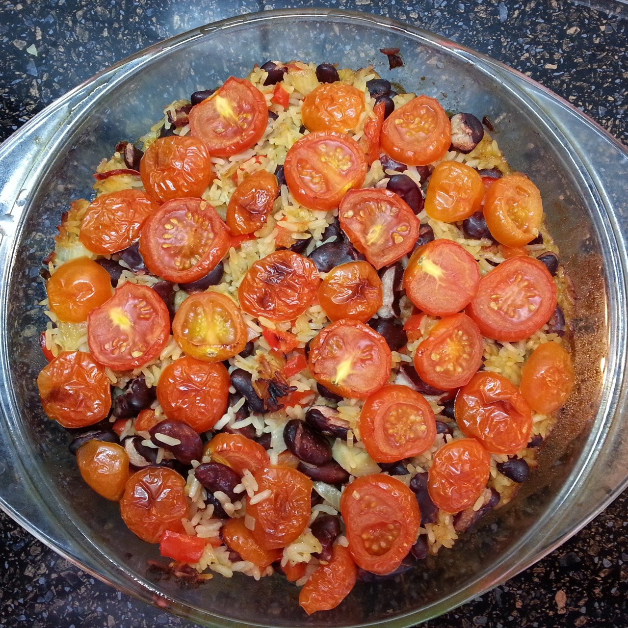 Острый гарнир из фасоли и риса