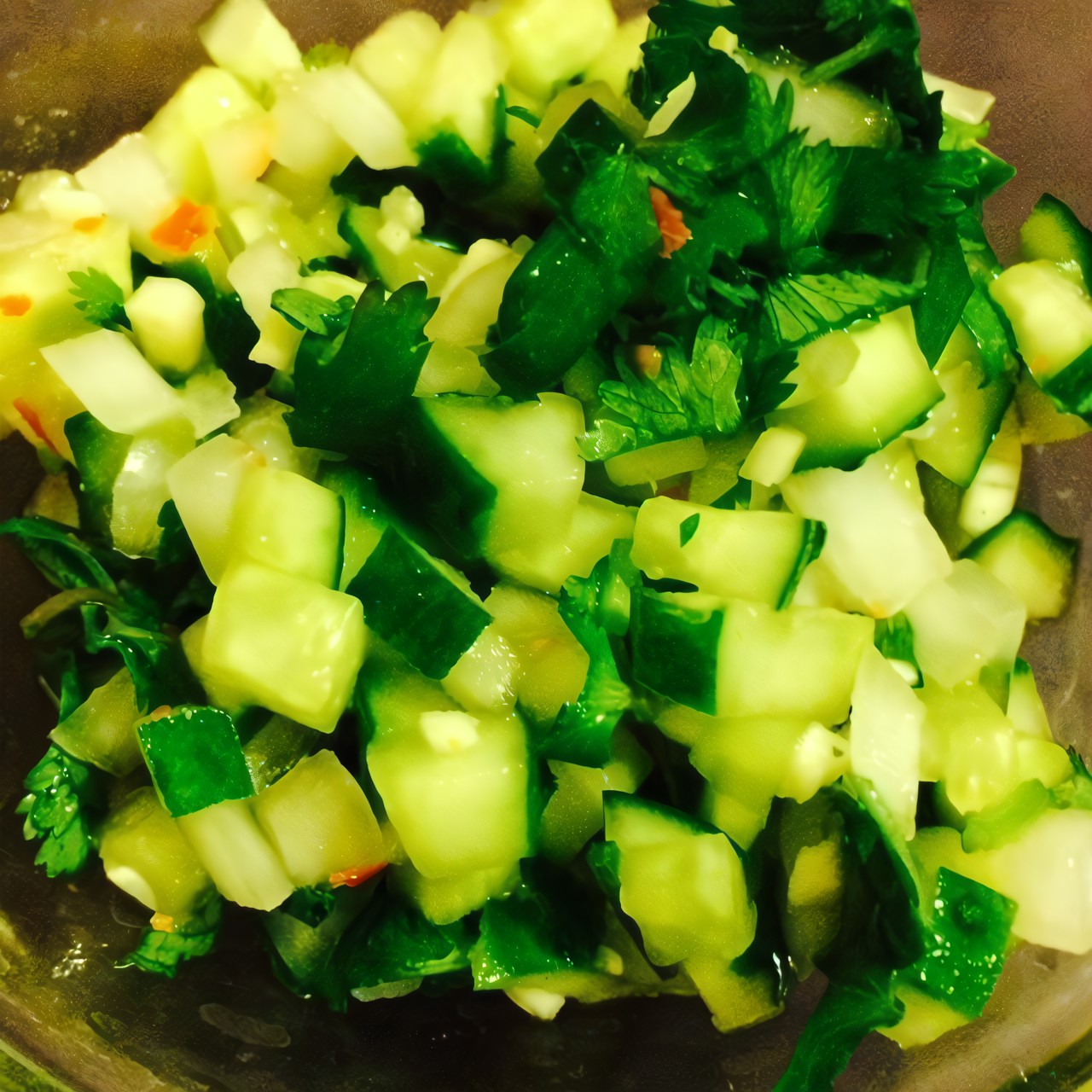 Острый огуречный салат по-азиатски