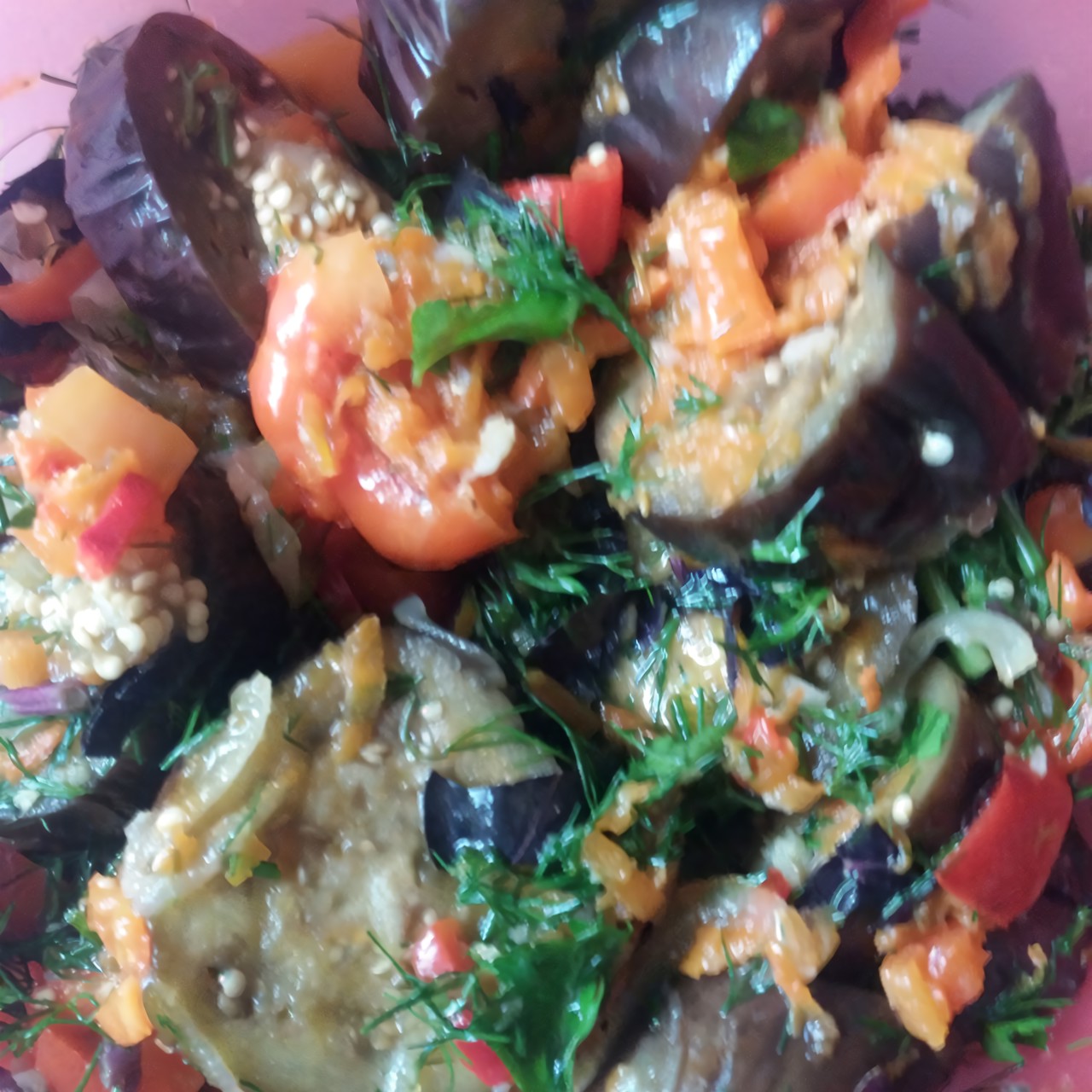 Острый баклажанный салат