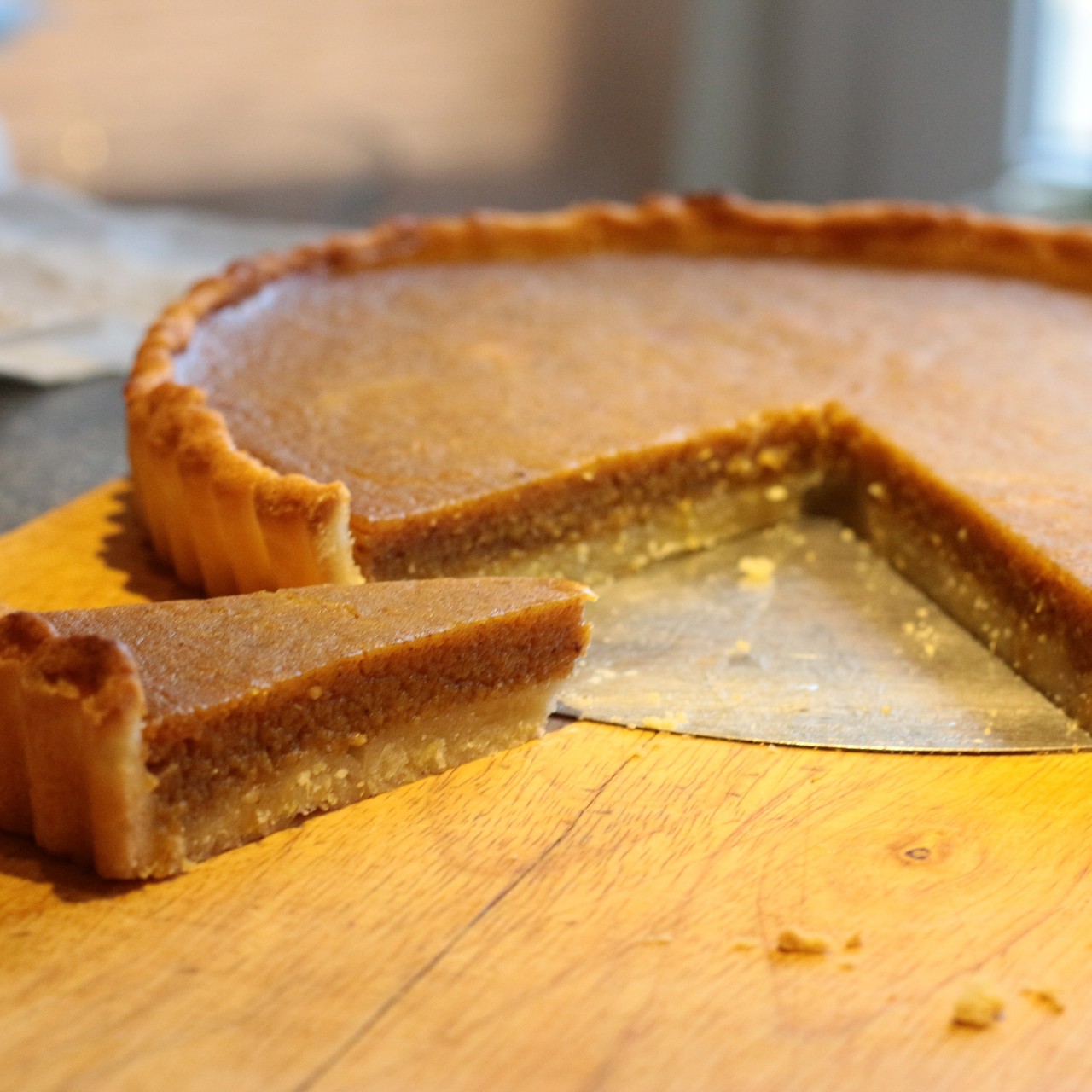 Открытый тарт с тыквой и корицей