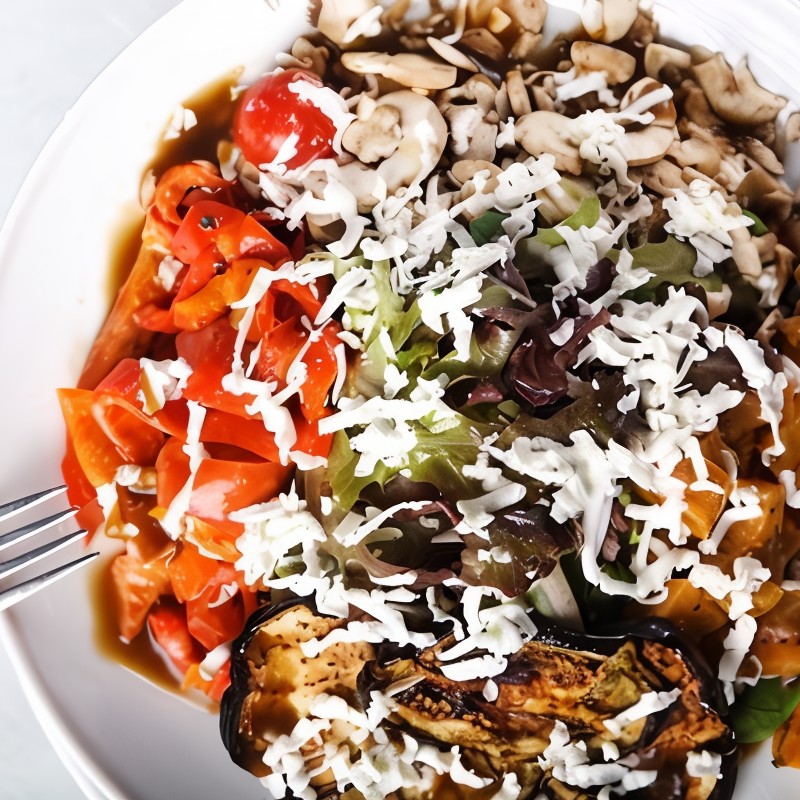 Овощи на гриле с фетой