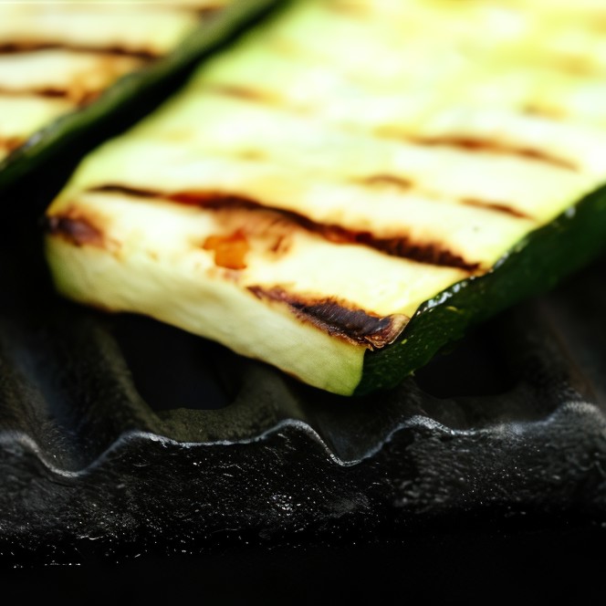 Овощи на гриле с песто из мяты и феты