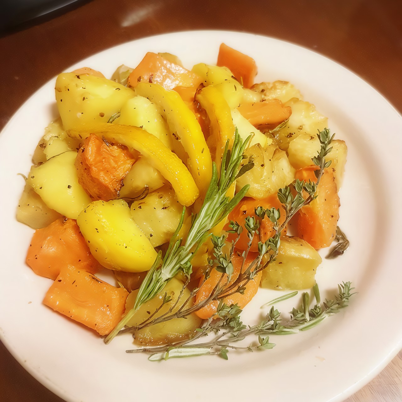 Овощи, запеченные в горшочке