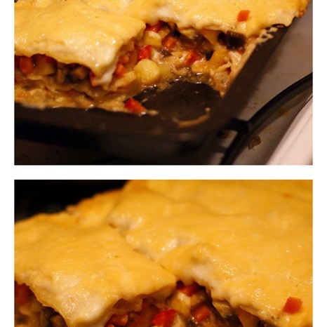 Овощная лазанья с баклажанами