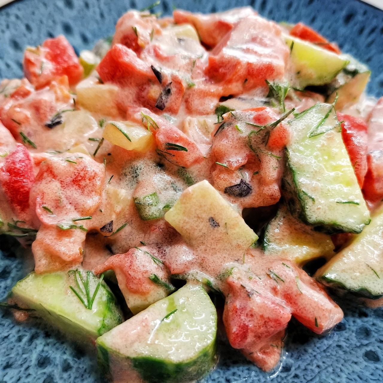 Овощной салат со сметаной