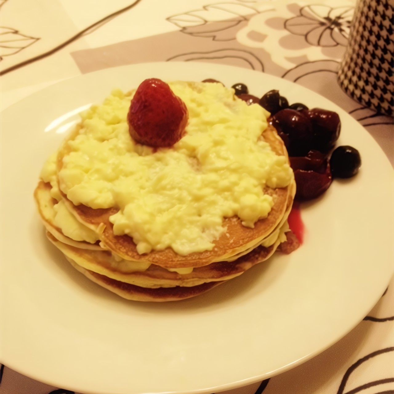 Овсяные оладьи без муки с заварным кремом