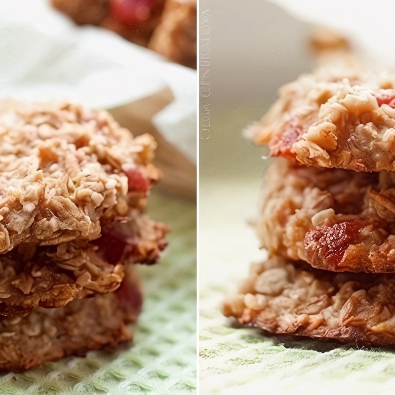 Овсяное фитнес-печенье с клубникой