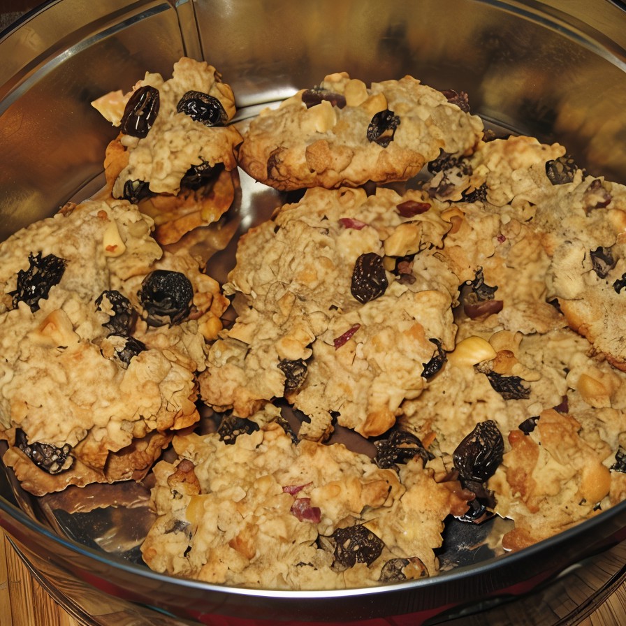 Овсяное печенье с изюмом и коньяком