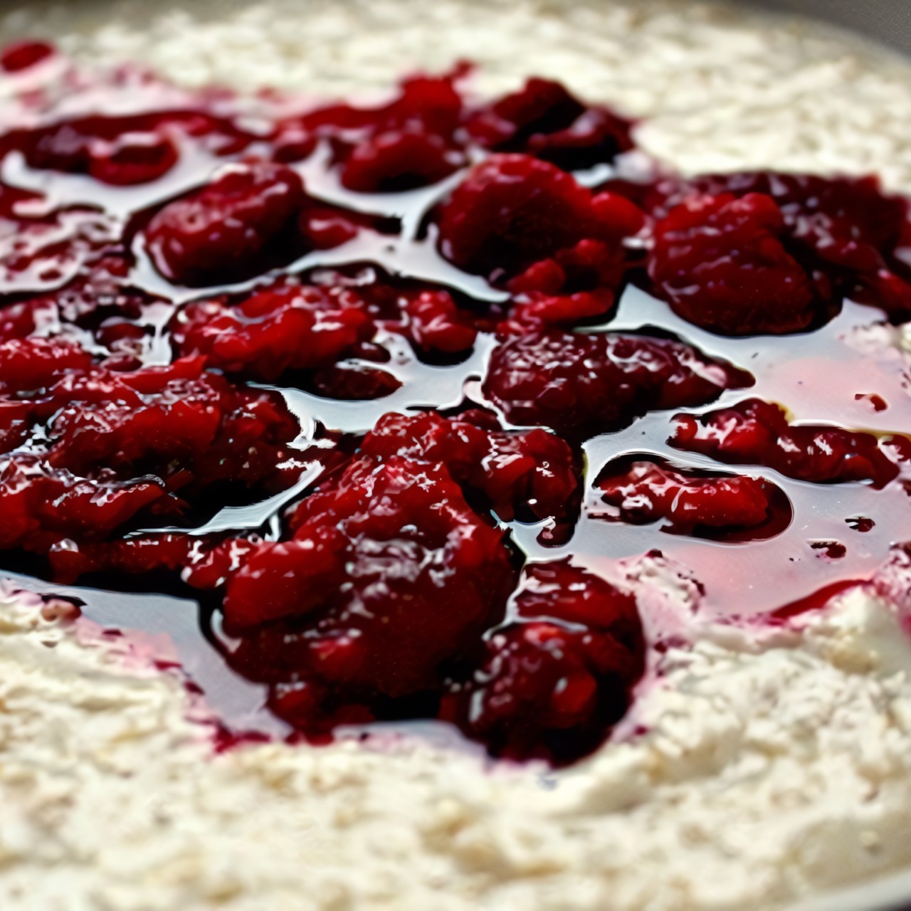 Овсяная каша на молоке с вареньем