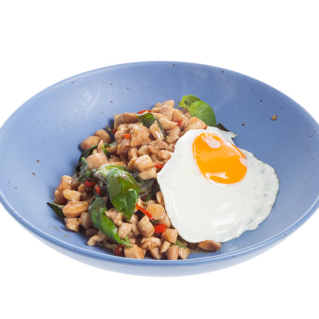 Тайская жареная курица пад-капао