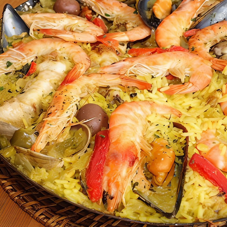 Паэлья с зелеными бобами