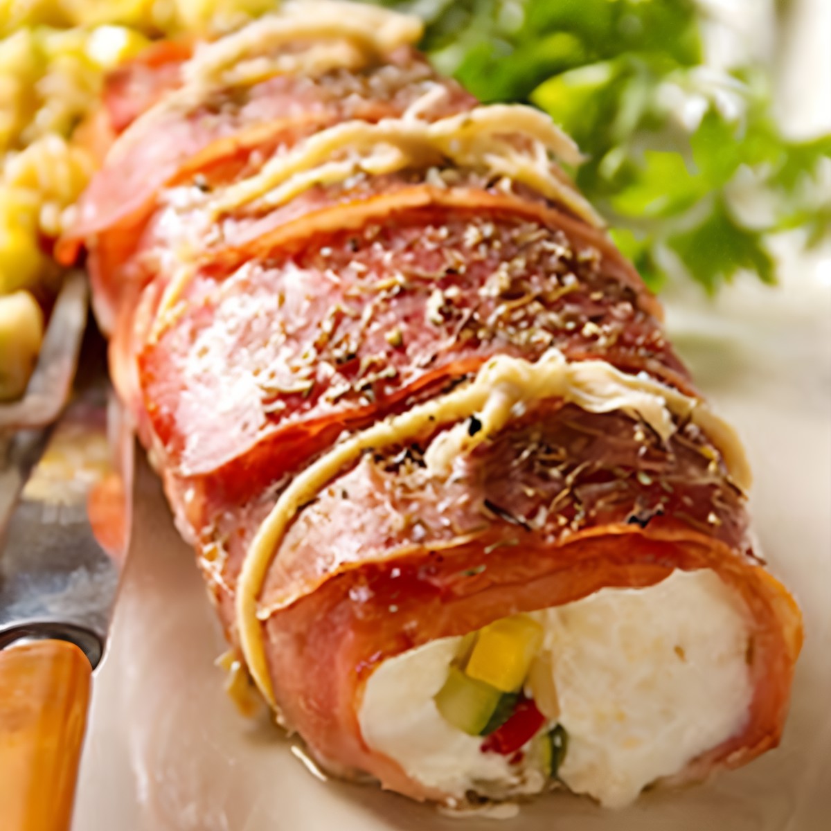 Палтус, запеченный в прошутто