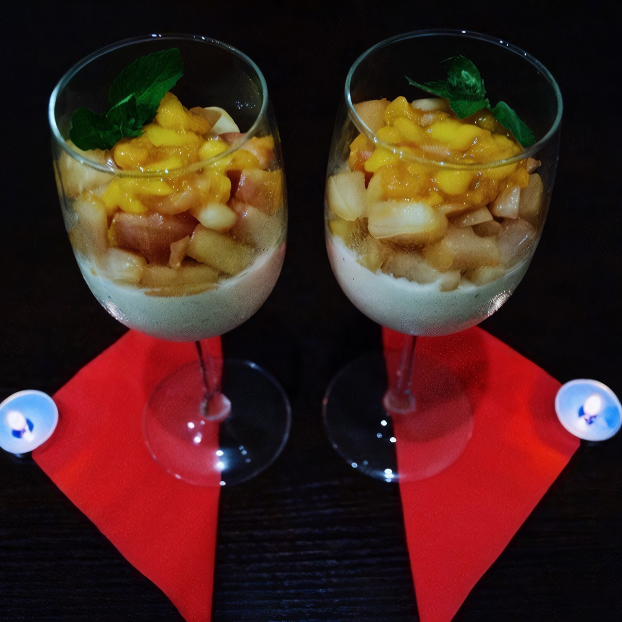 Панна-котта с персиками