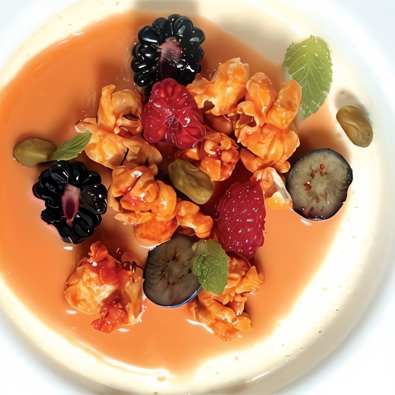 Панна-котта со сладким попкорном