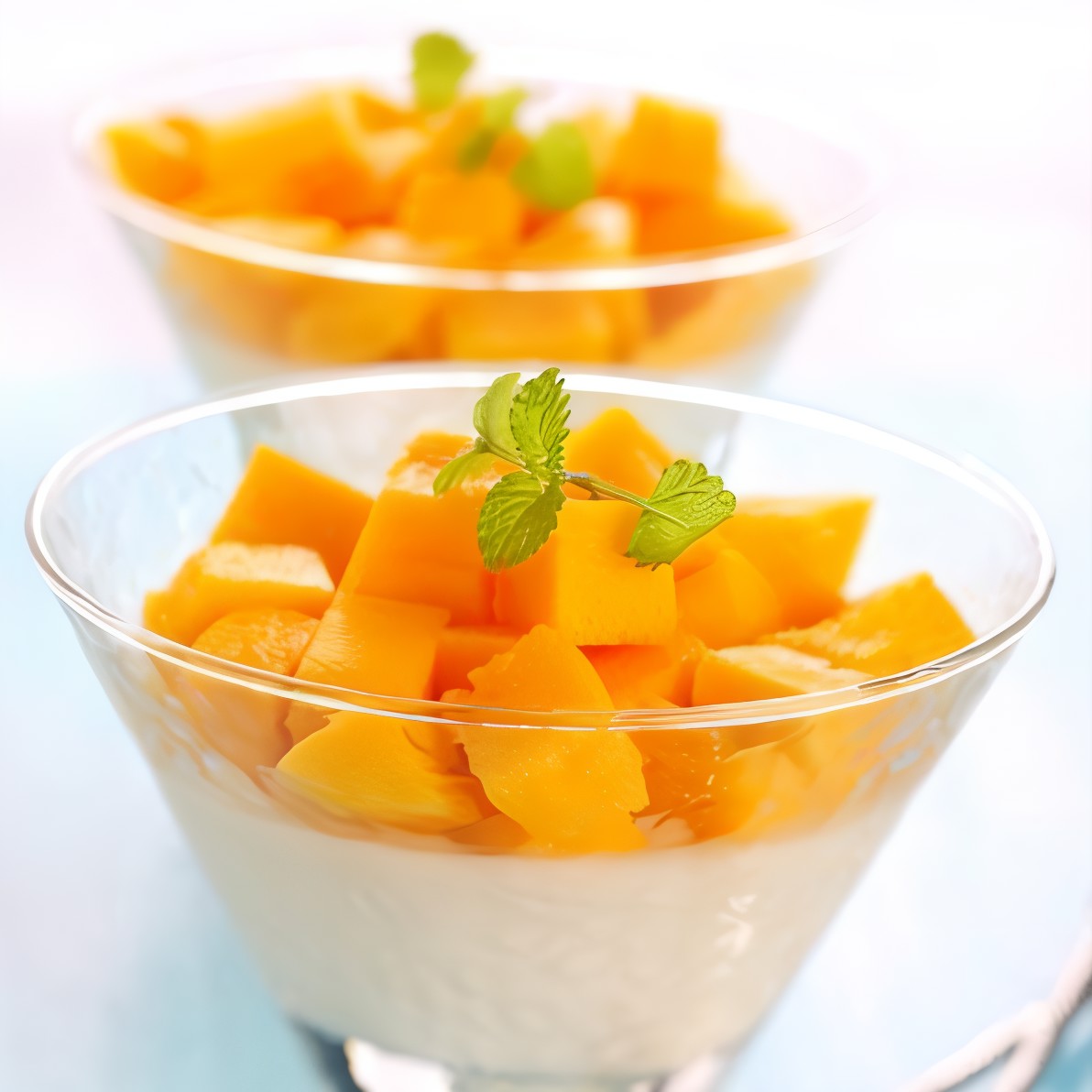 Парфе из рикотты с манго и лаймом