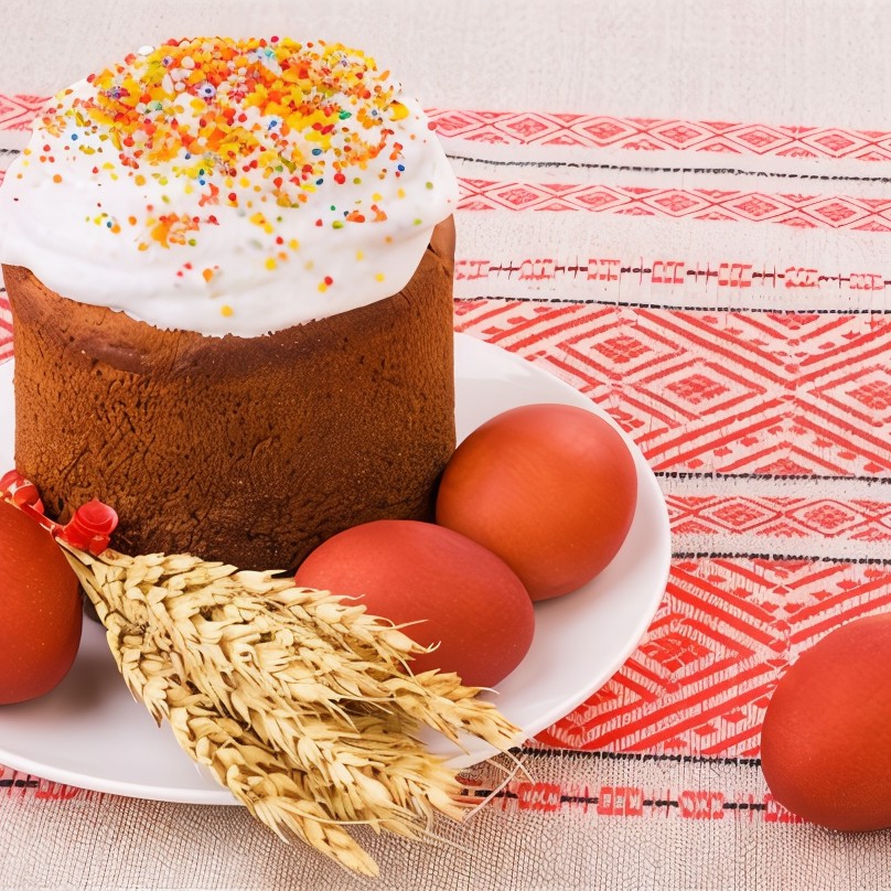 Пасхальный кулич с кремом