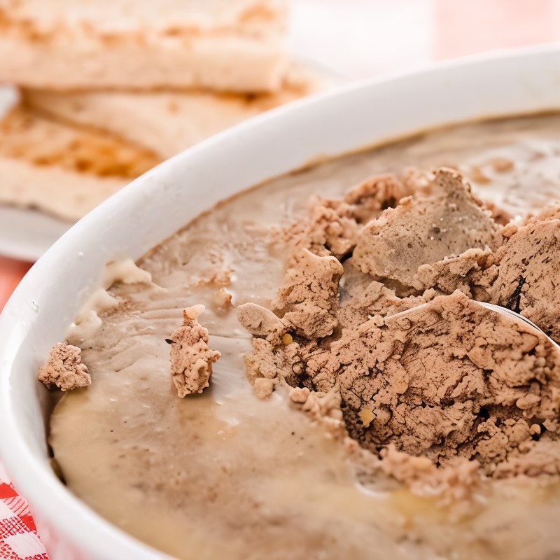 Паштет из куриной печени с сыром и чесноком