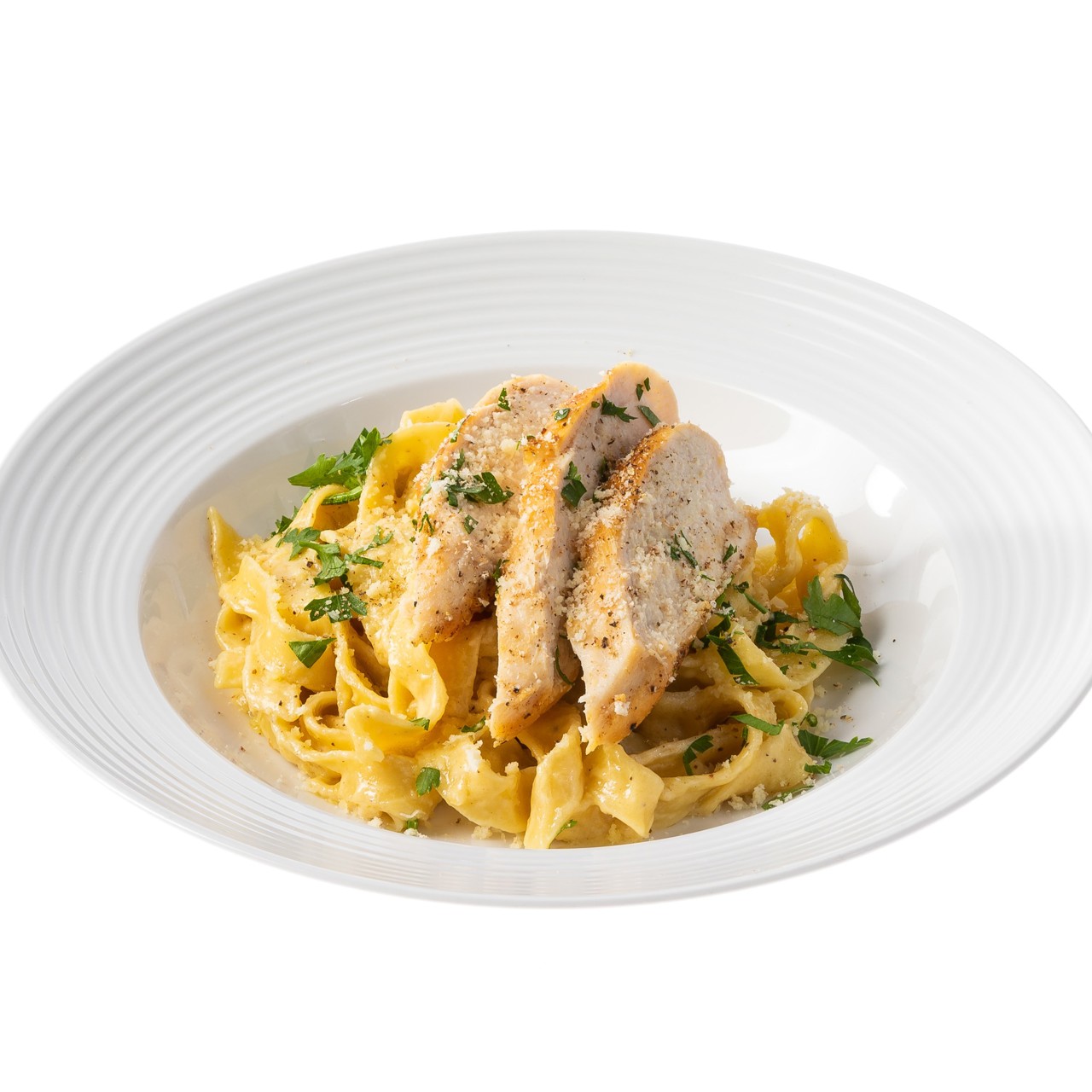 Паста альфредо с курицей