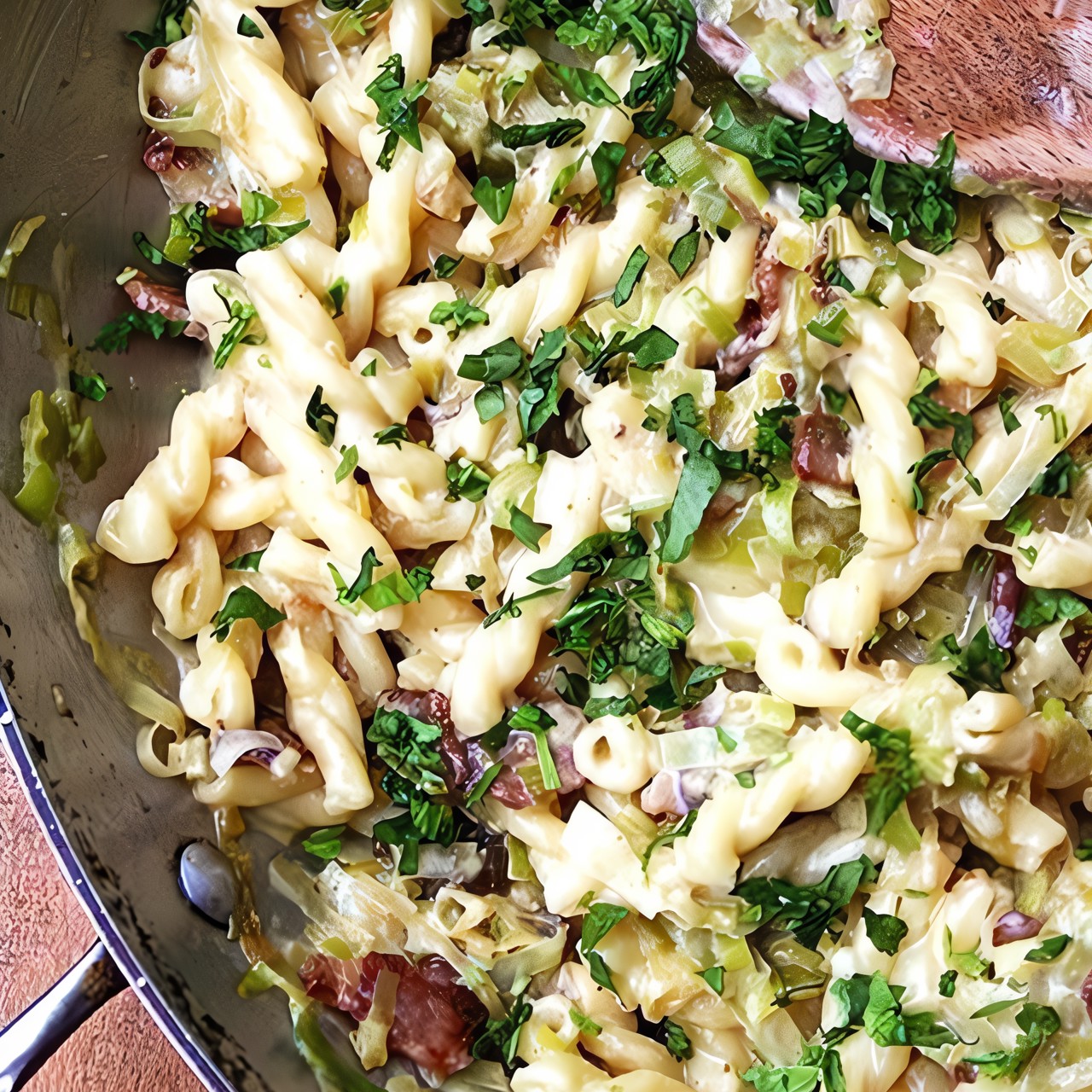 Паста карбонара с цукини