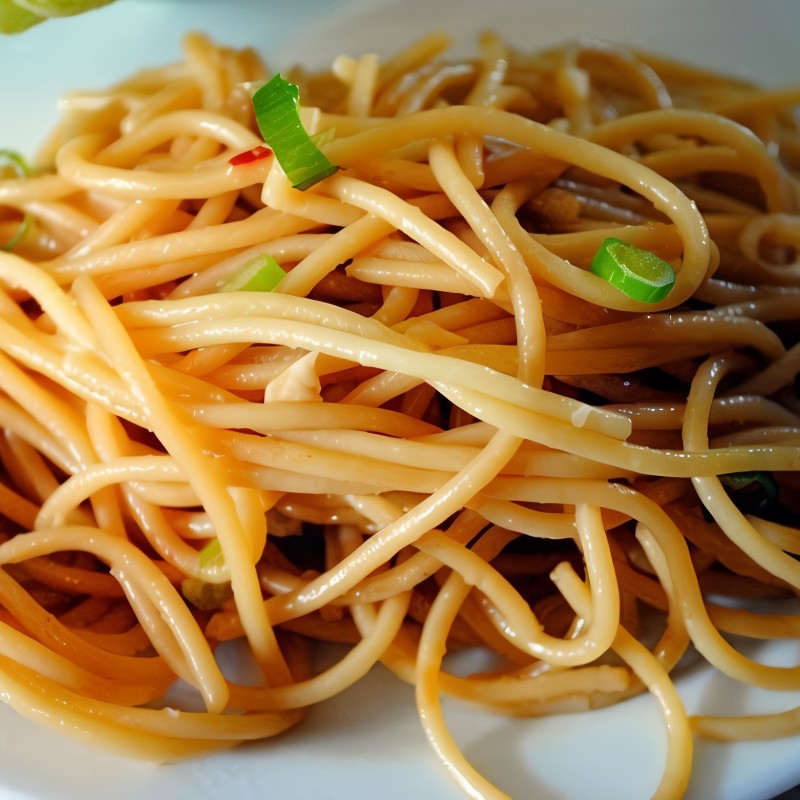 Паста с чесноком и соевым соусом