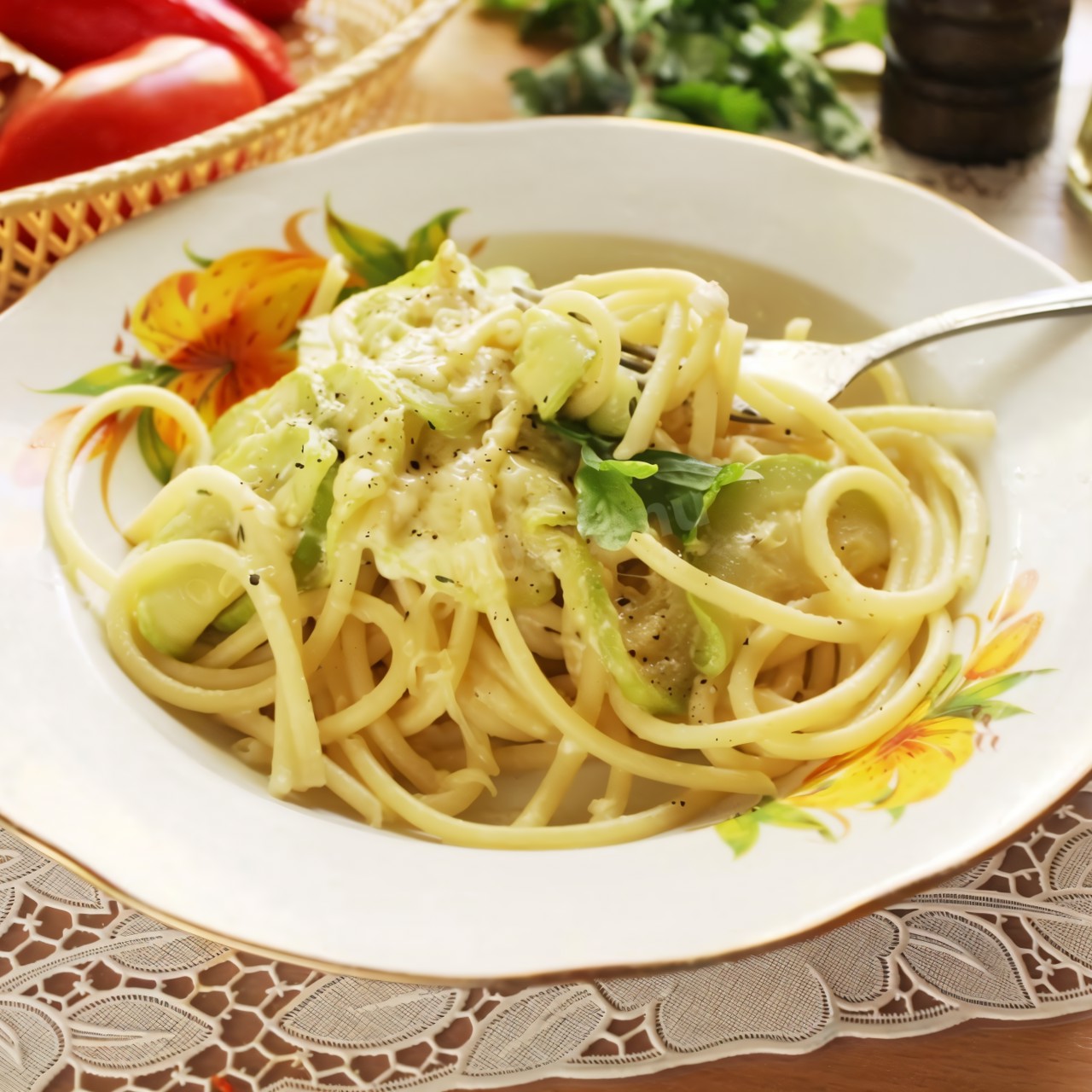 Паста с цукини и сыром