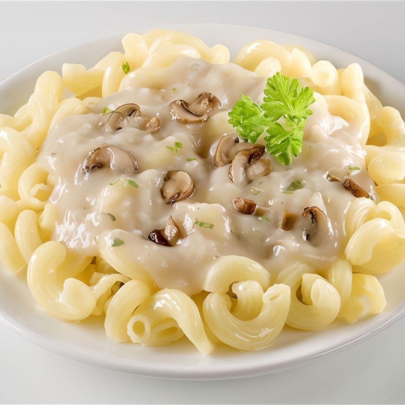 Паста с грибами в сливочном соусе