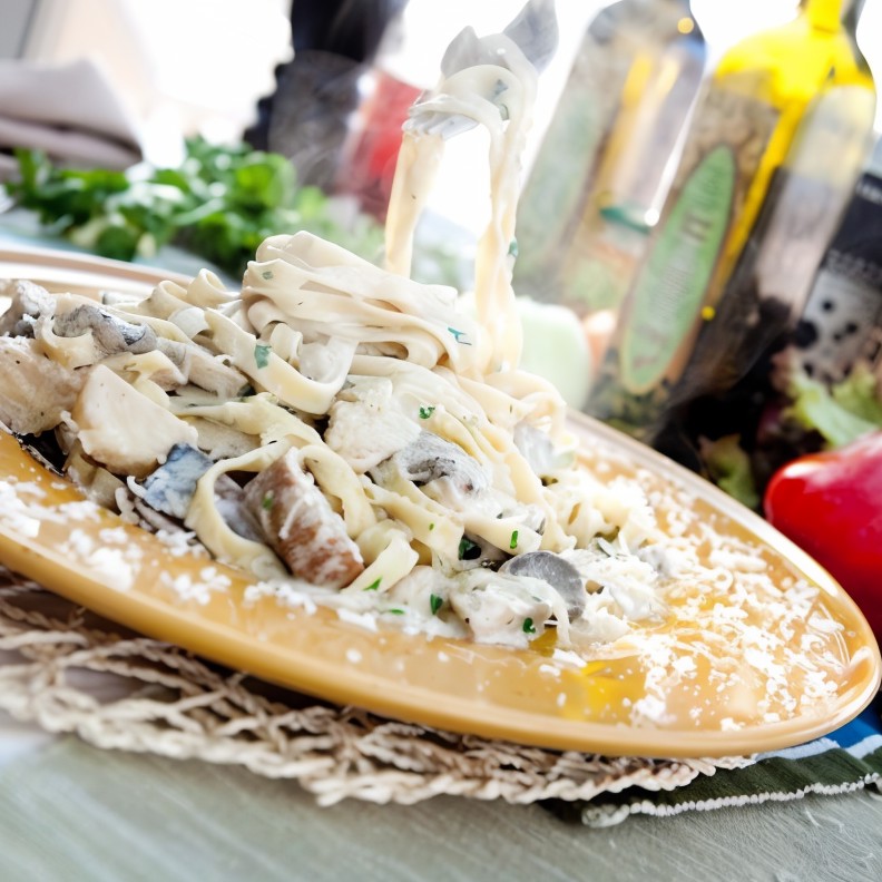 Паста с лесными грибами