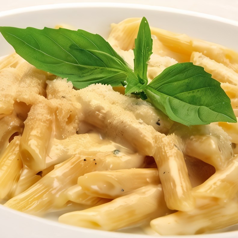 Паста с луково-сливочным соусом