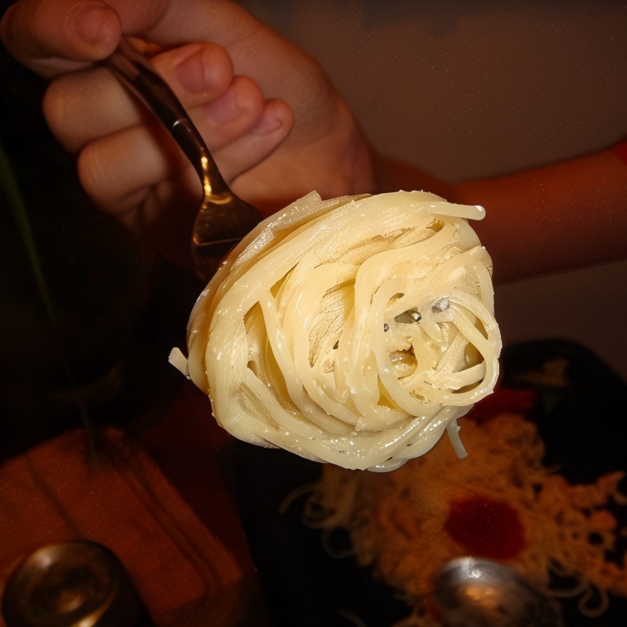 Паста с соусом из малосольного лосося