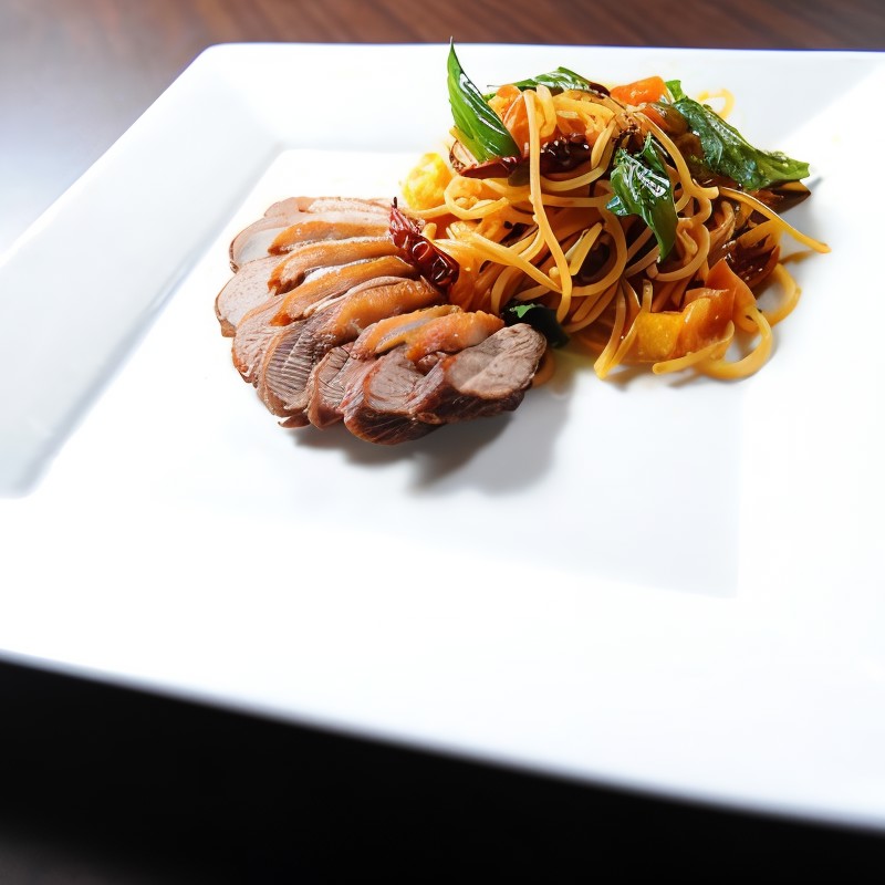 Паста с соусом из тыквы, шалфея и грецких орехов