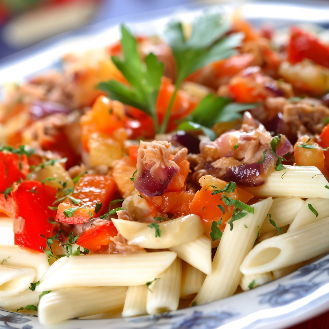 Паста с тунцом и сельдереем