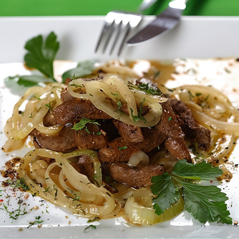 Печень с черносливом