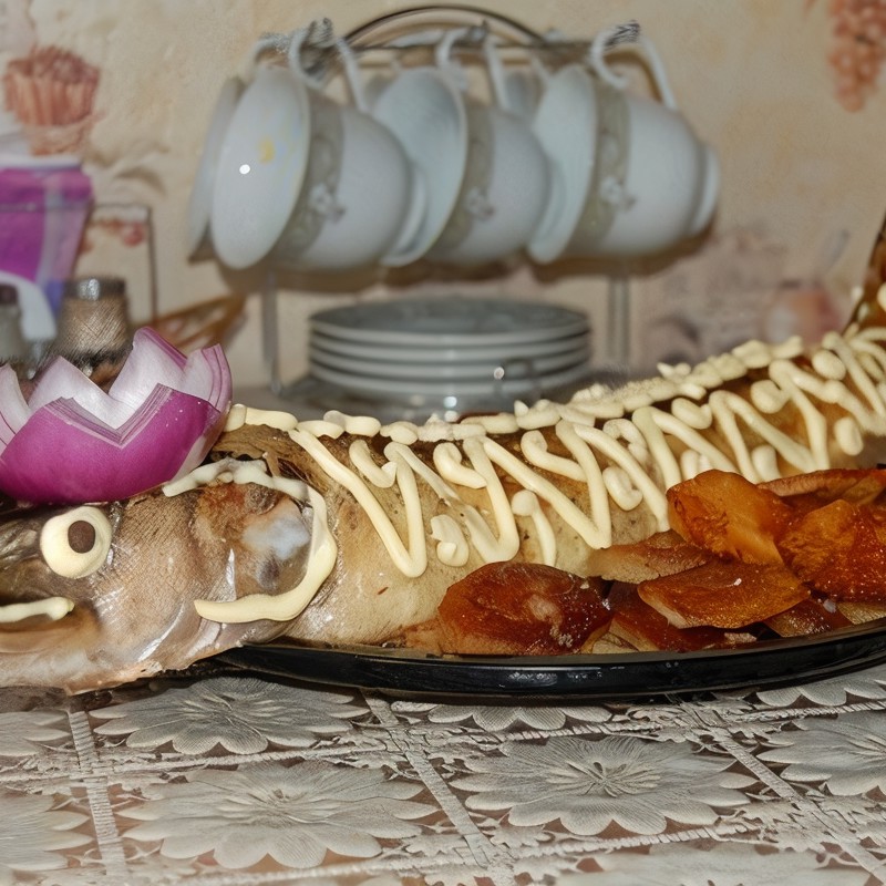 Печеная фаршированная щука