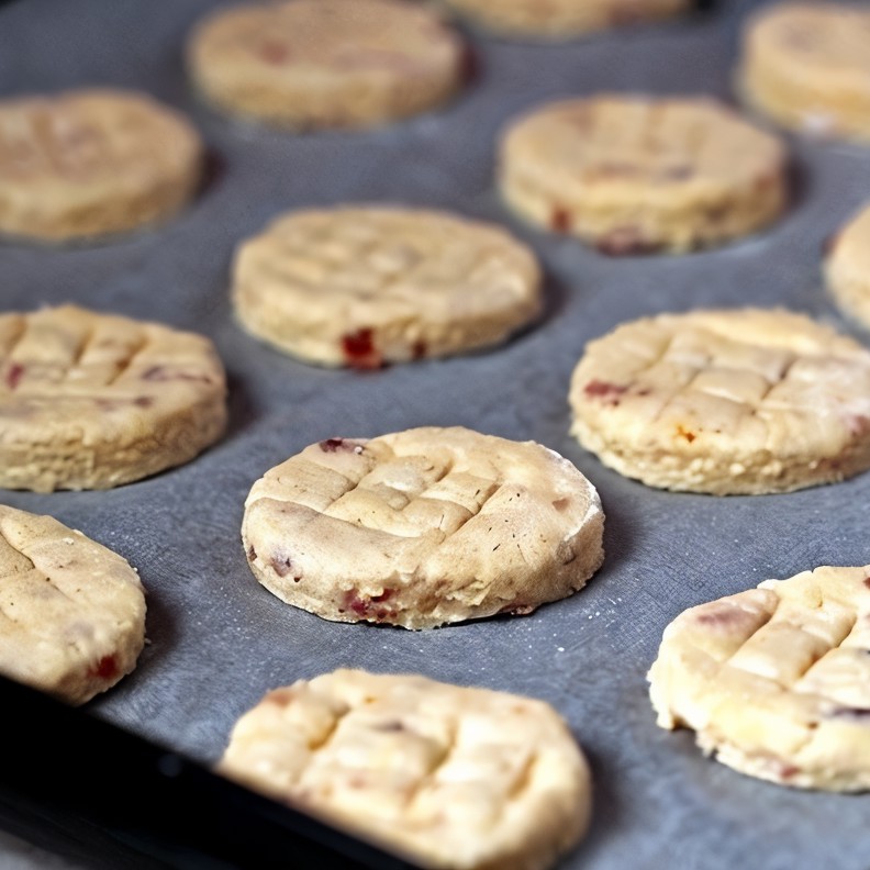 Печенье с беконом и сыром