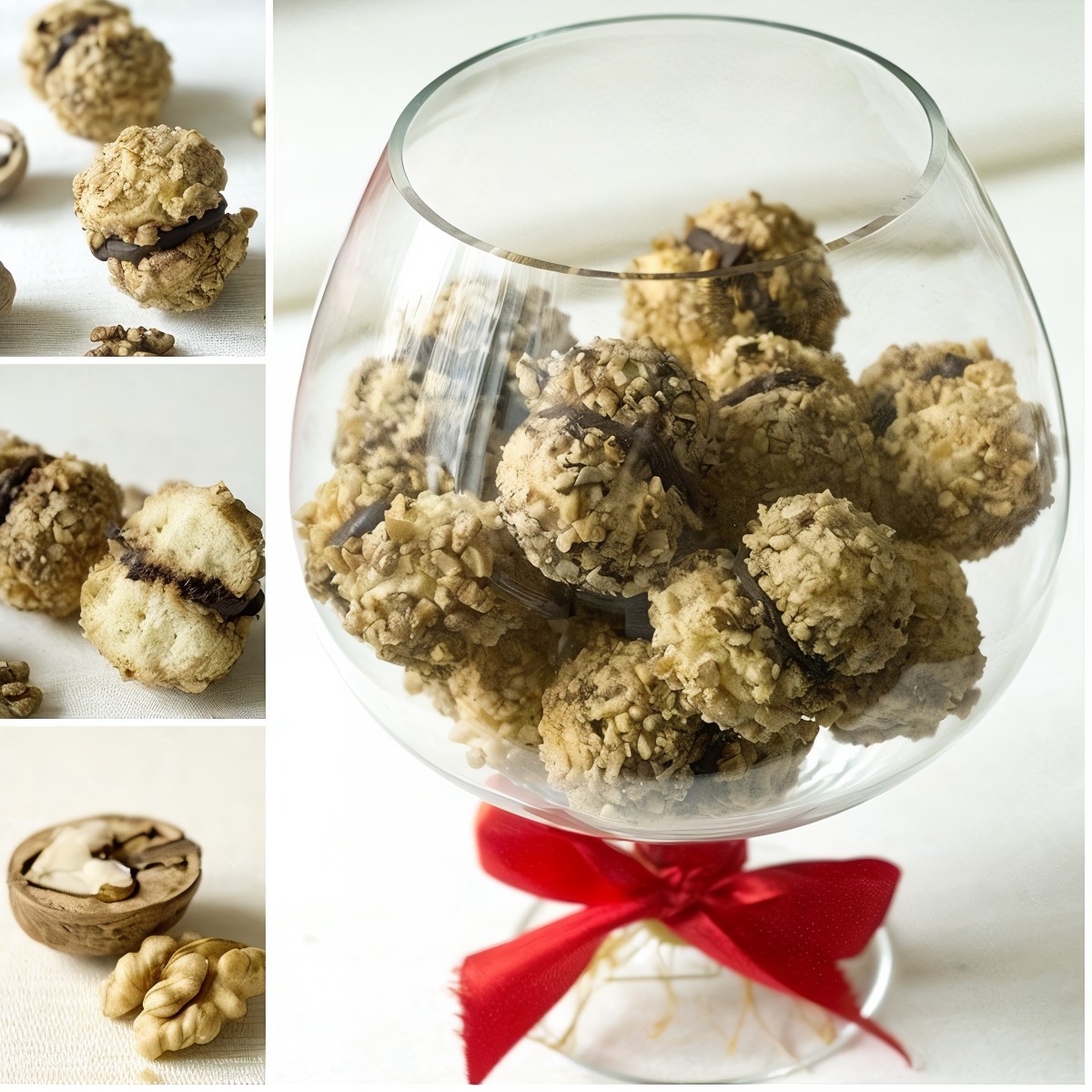 Печенье-шары с шоколадной начинкой